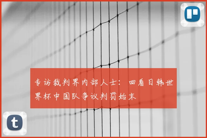 专访裁判界内部人士:回看日韩世界杯中国队争议判罚始末